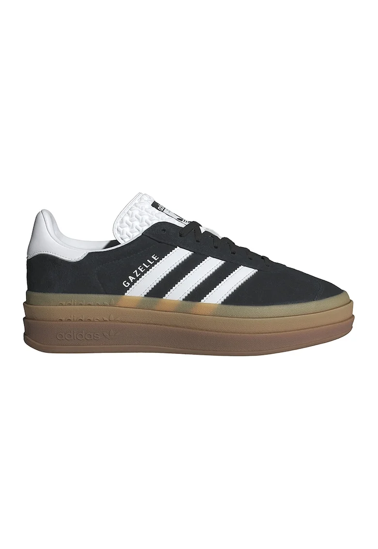 Pantofi sport din piele intoarsa Gazelle Bold, Alb/Negru