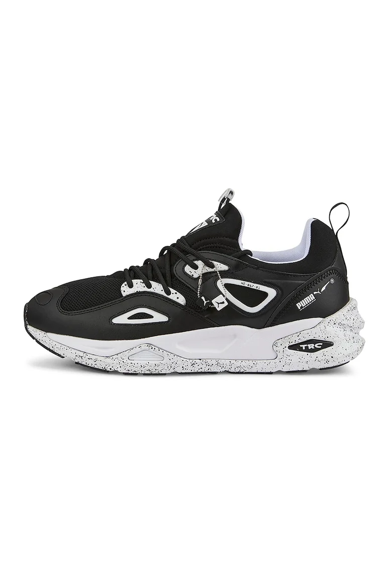 Pantofi sport low-top cu pete decorative TRC Blaze Chance, Alb/Negru