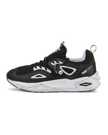 Pantofi sport low-top cu pete decorative TRC Blaze Chance, Alb/Negru