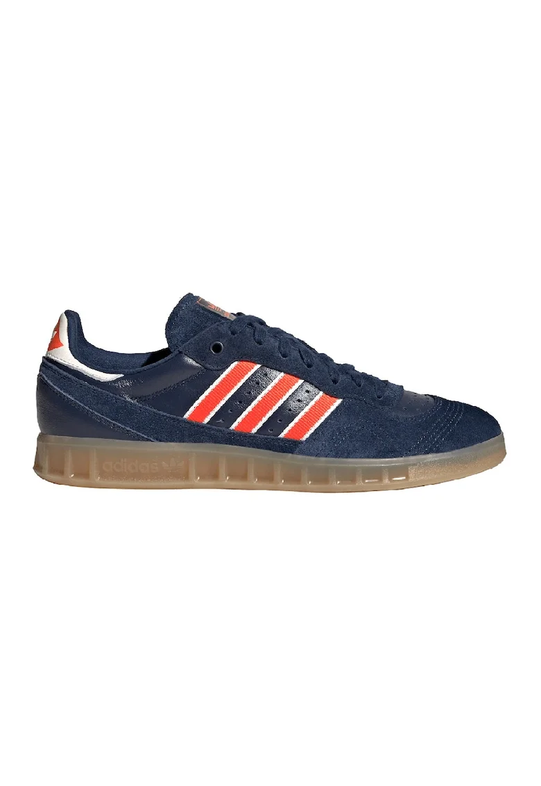 Pantofi sport low-cut cu garnituri din piele, Rosu/Albastru ultramarin