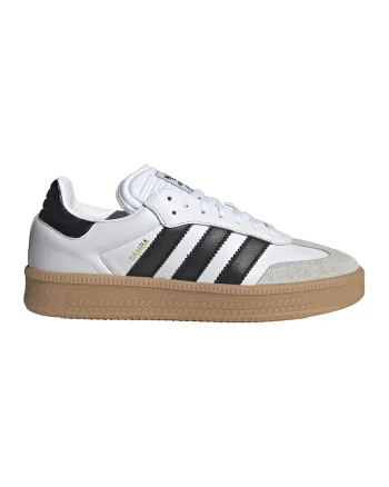 Pantofi sport din piele cu garnituri din material textil Samba XLG, Negru/Maro taupe deschis/Alb optic