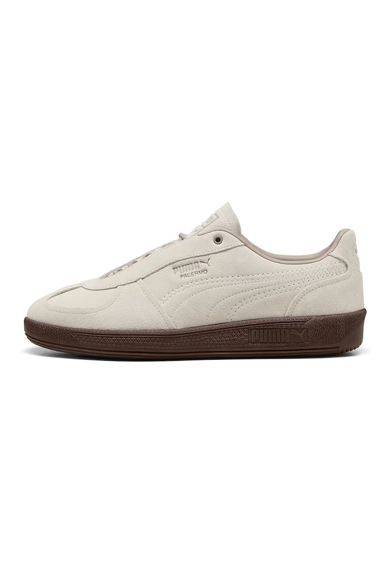 Pantofi sport din piele intoarsa Palermo Graftman Alpine, Alb fildes