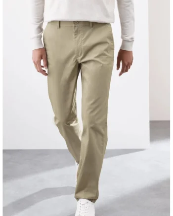 Pantaloni chino regular fit, Maro nisip