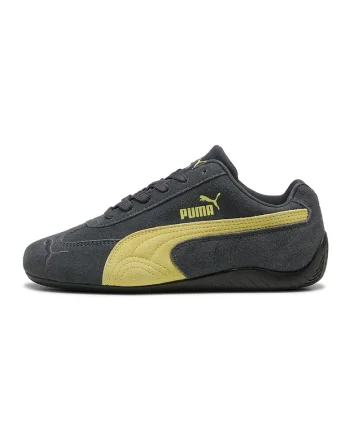 Pantofi Speedcat OG sport din piele intoarsa, Galben pai/Gri inchis