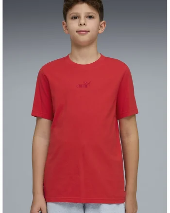Tricou regular fitcu logo brodat Essentials, Rosu,