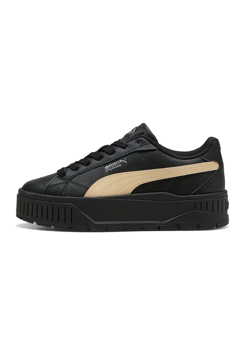 Pantofi sport Karmen II flatform, Alb fildes/Negru/Negru stins