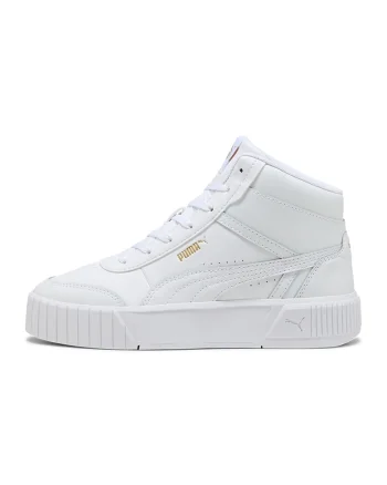 Pantofi sport mid-cut din piele Carina MIa, Alb optic