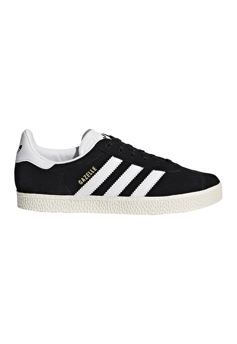 Pantofi sport din piele intoarsa cu logo contrastant Gazelle, Auriu/Negru/Alb optic