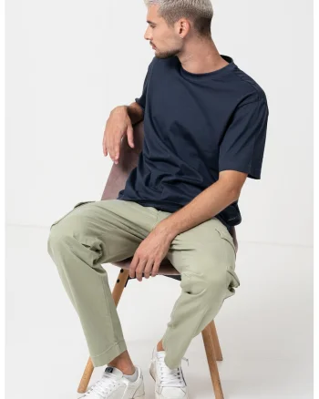 Pantaloni cargo Sisla, Verde pal