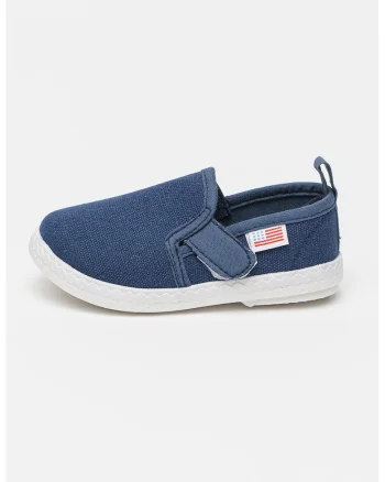 Tenisi din material textil cu inchidere velcro, Bleumarin