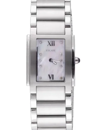 Ceas dama  34 mm, curea otel, rezistenta la apa 5 ATM, argintiu