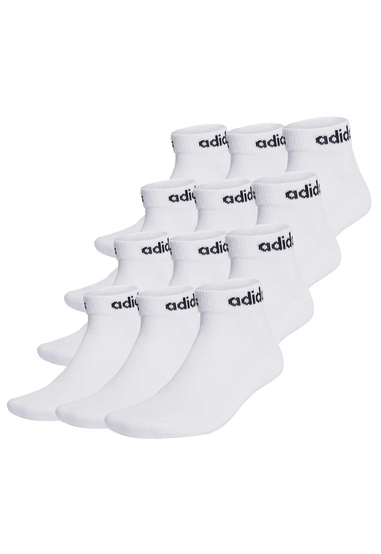 Set de sosete unisex pana la glezna -12 perechi, Alb