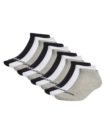 Set de sosete scurte unisex - 12 perechi, Alb/Negru/Gri