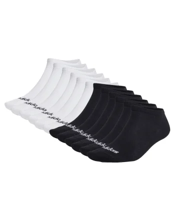 Set de sosete scurte unisex - 12 perechi, Alb/Negru