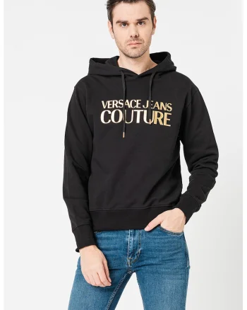 Hanorac cu logo, Negru