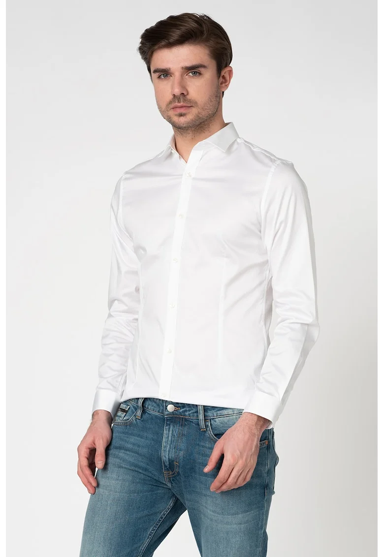 Camasa super slim fit Panama, Alb