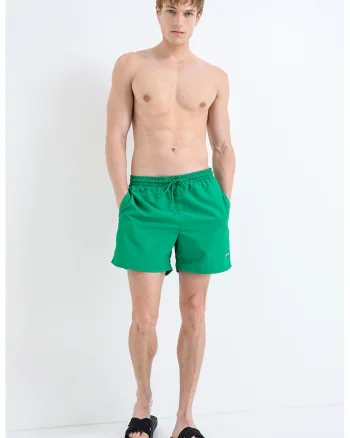 Pantaloni scurti de baie cu logo, Verde