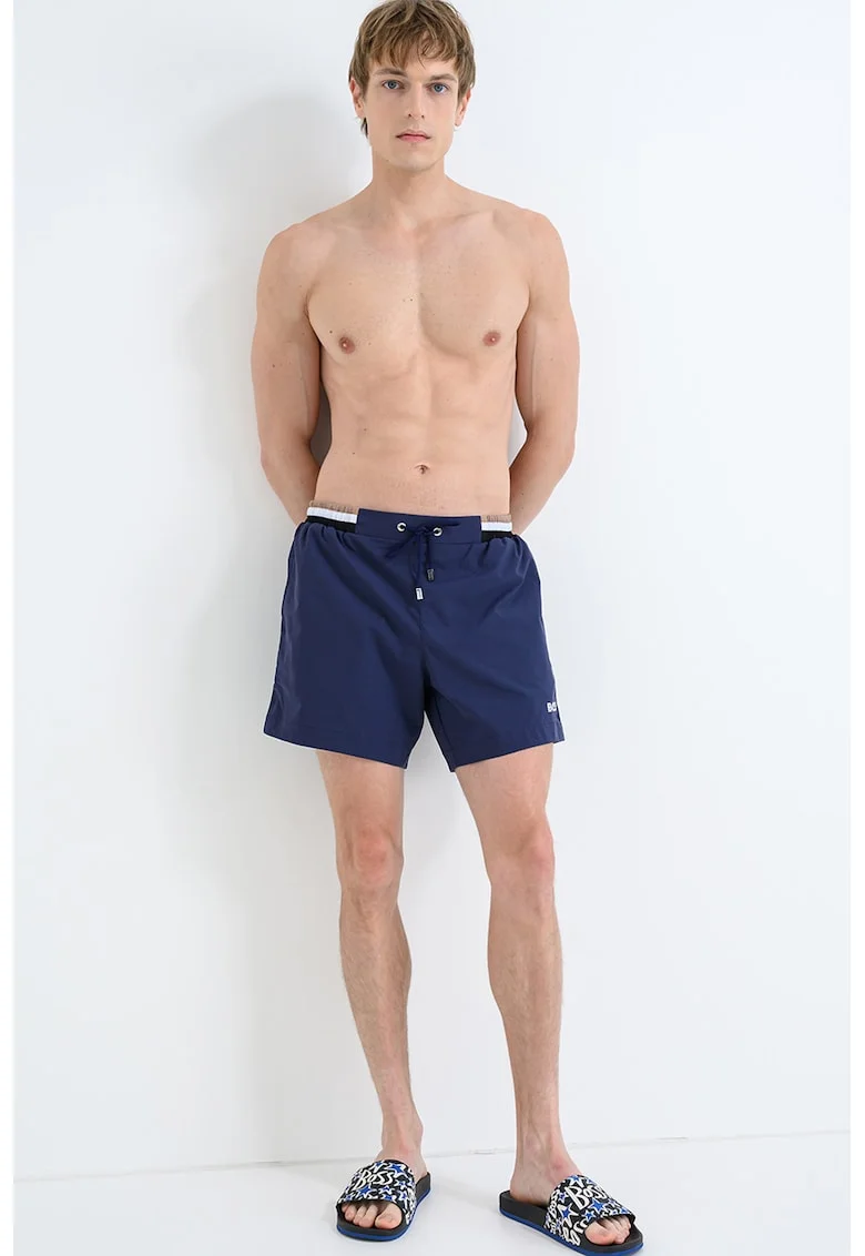 Pantaloni scurti de baie cu talie ajustabila Atoll, Albastru oceanic