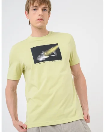 Tricou de bumbac cu imprimeu Dj, Verde lime