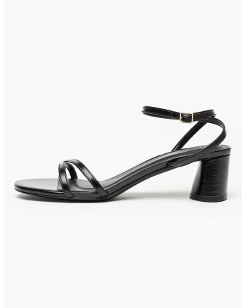 Sandale cu toc si barete multiple Gracey, Negru