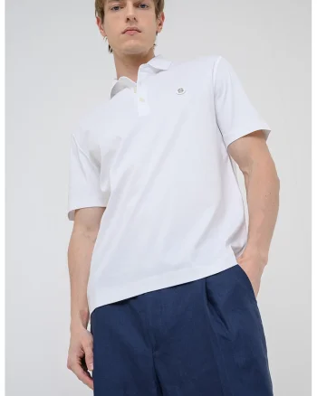 Tricou polo regular fit Parris, Alb optic