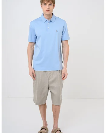 Tricou polo regular fit Parris, Albastru pastel