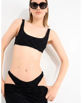 Top de baie cu model, Negru
