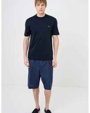 Tricou cu decolteu rotund Taut, Albastru ultramarin