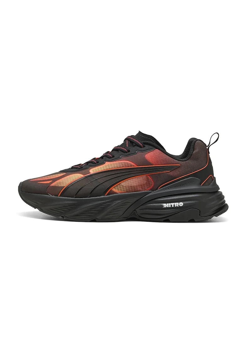 Pantofi sport Fade Nitro V2 cu insertii de plasa, Rosu/Negru