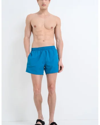 Pantaloni scurti de baie cu talie elastica, Albastru cobalt