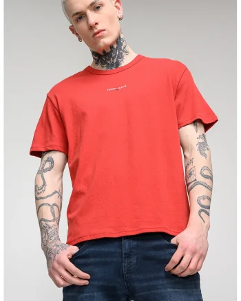 Tricou relaxed fit din bumbac, Caramiziu