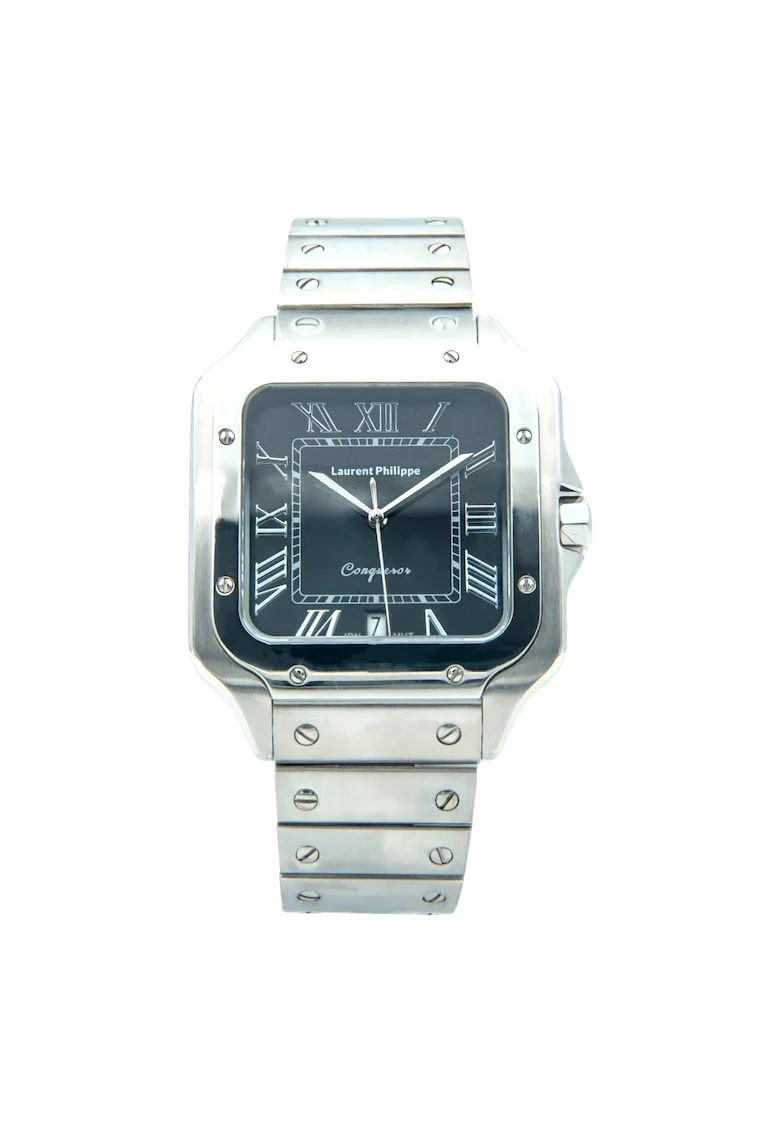 Ceas barbatesc  Black Orlov Vanguard, cadran negru, curea otel inoxidabil, mecanism quartz, inox