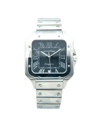 Ceas barbatesc  Black Orlov Vanguard, cadran negru, curea otel inoxidabil, mecanism quartz, inox