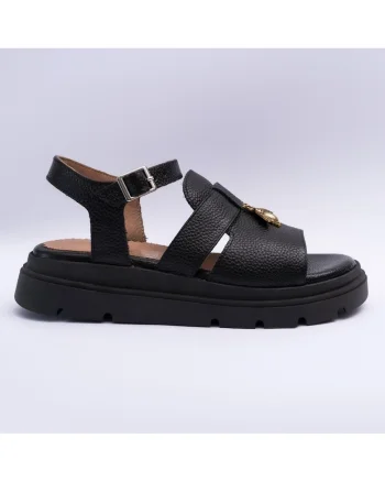Sandale dama cu accesoriu, negru, Negru