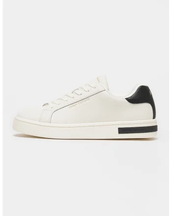 Pantofi sport low-cut de piele, Alb
