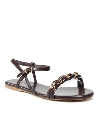 Sandale dama,  Piele ecologica, Maro