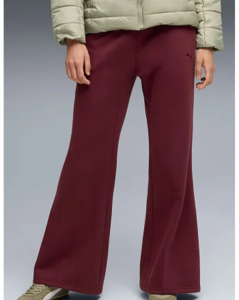 Pantaloni de trening evazati HER Comfort, Rosu inchis