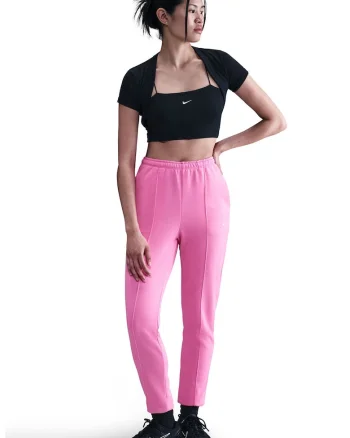 Pantaloni de trening din amestec de bumbac cu buzunzare laterale, Roz deschis