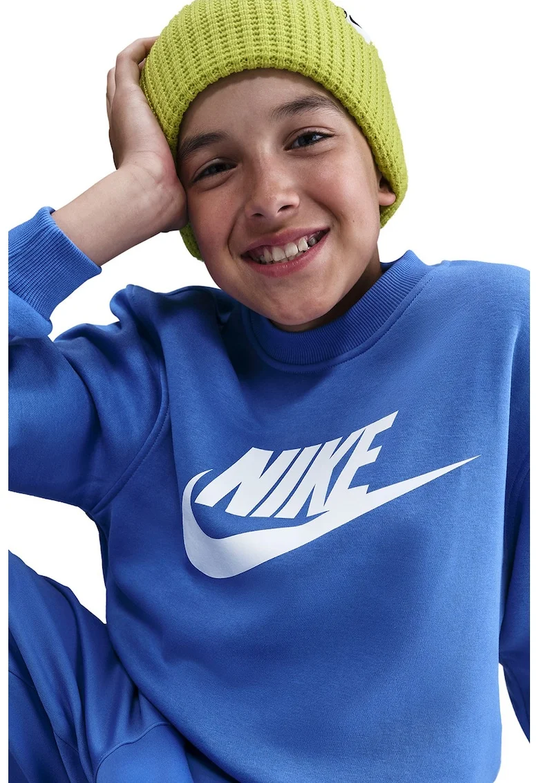 Bluza de trening din amestec de bumbac cu logo Club, Albastru royal