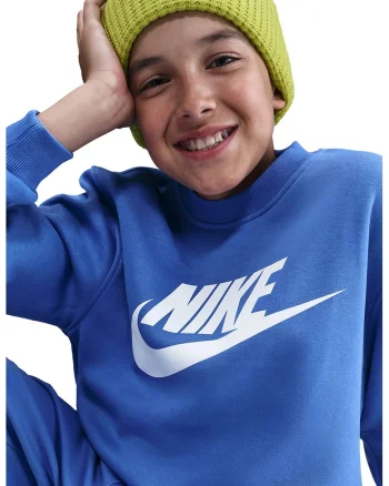 Bluza de trening din amestec de bumbac cu logo Club, Albastru royal