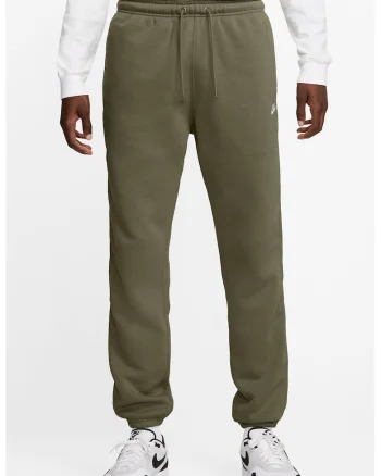 Pantaloni de trening cu buzunare laterale, snur, model uni, Verde masliniu
