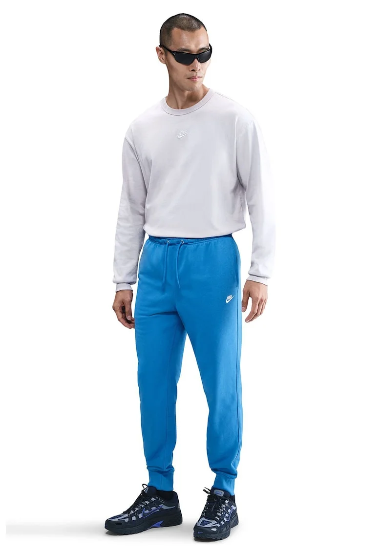 Pantaloni de trening din amestec de bumbac cu logo, Albastru royal