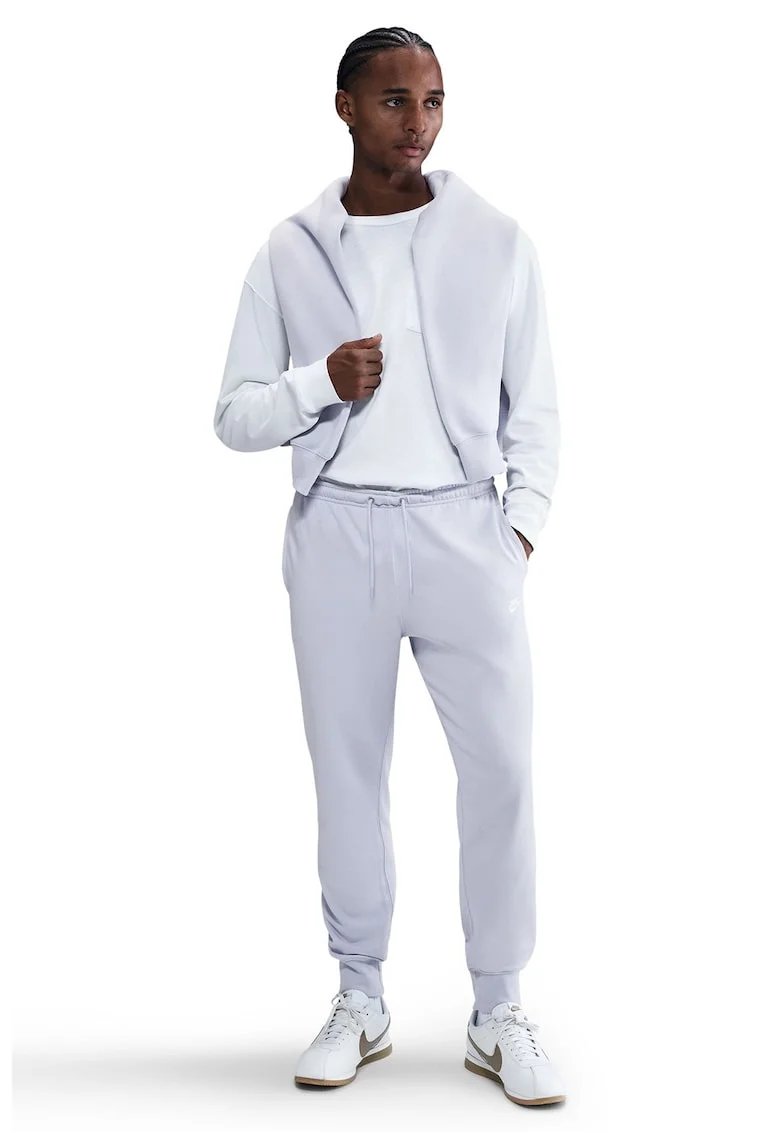 Pantaloni de trening din amestec de bumbac cu logo, Gri deschis