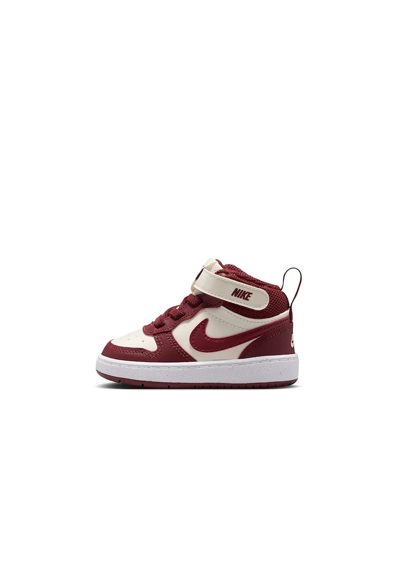 Pantofi sport cu garnituri din piele Court Borough, Visiniu/Alb fildes