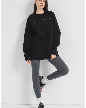 Bluza lejera de trening cu logo, Negru/Roz
