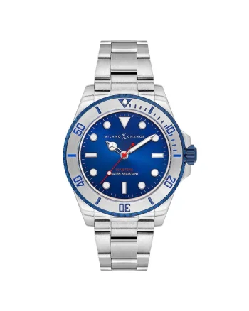 Ceas barbatesc  model MXG1117, 43mm, curea din otel, 5 ATM, albastru/argintiu