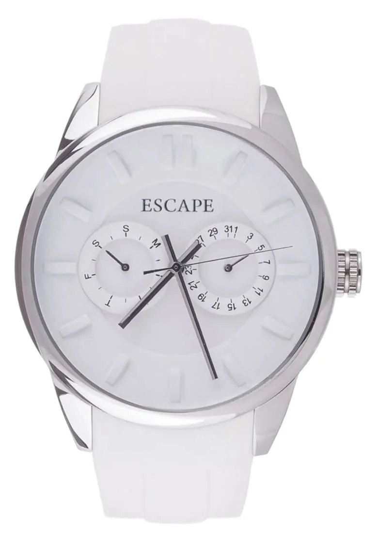 Ceas barbatesc  model ECP10787, curea din silicon, carcasa din otel, 42mm, rezistenta la apa 5 ATM