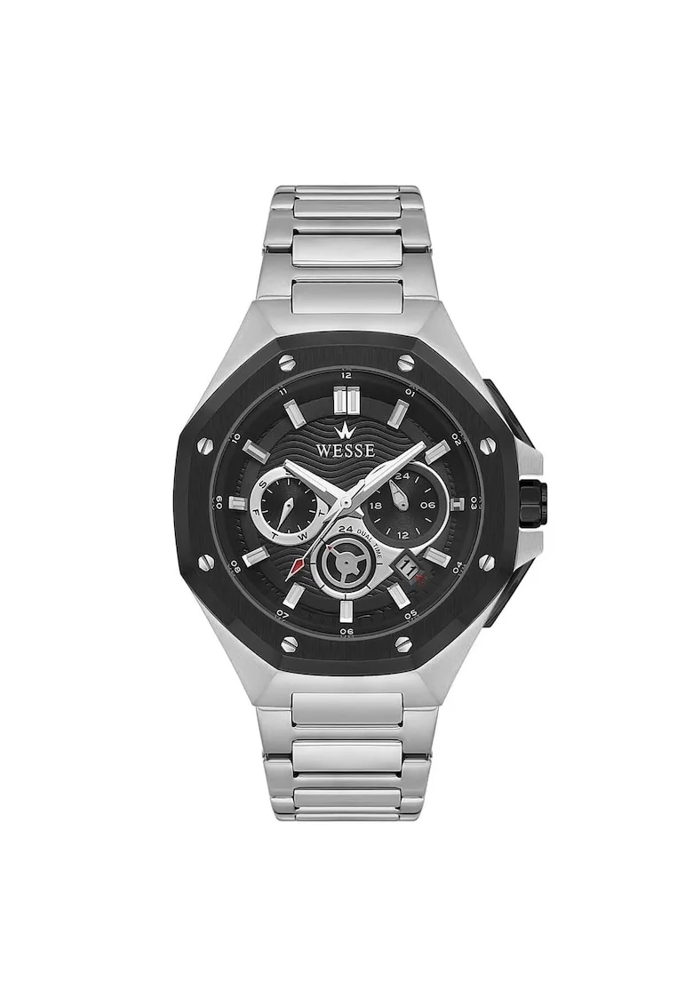 Ceas barbatesc  WWG402801, 44mm, metalic, argintiu/negru