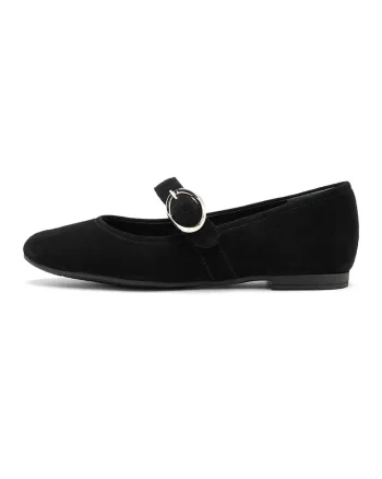 Balerini Mary Jane de piele intoasa, Negru