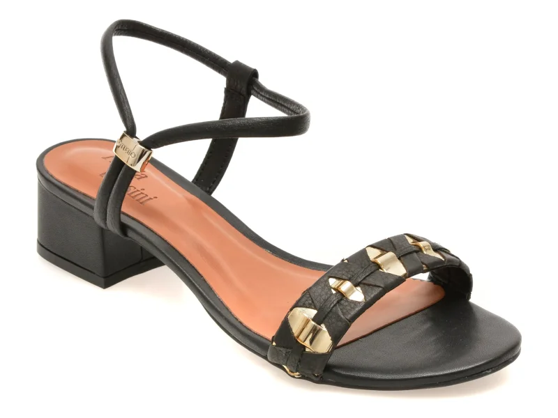 Sandale FLAVIA PASSINI negre, 373001, din piele naturala